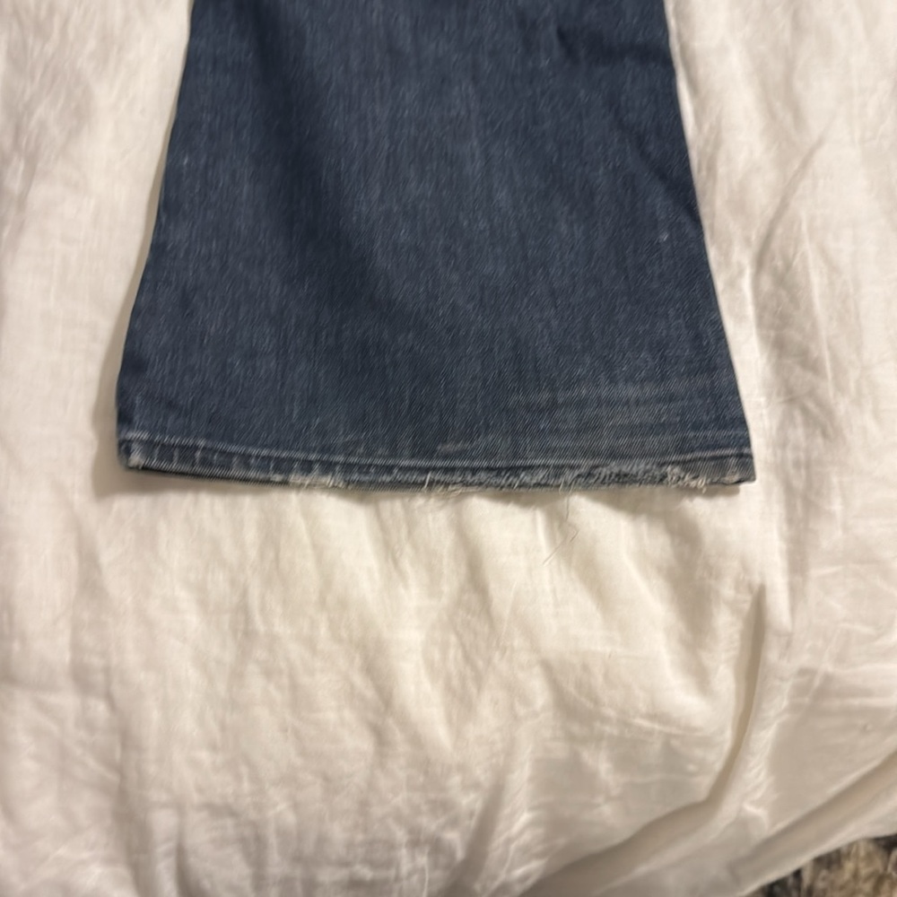 7 For All Mankind Women's Dark Blue Flared Jeans - Picture 5 of 10